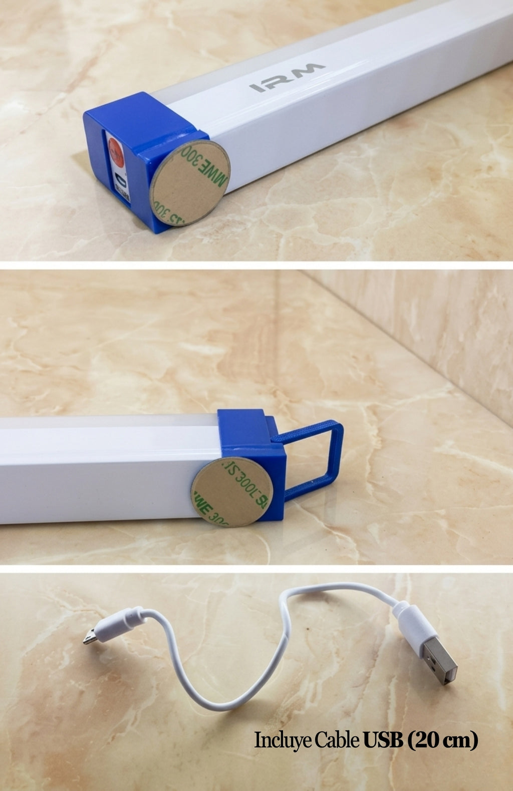 Luz De Emergencia Led Recargable 52cm Tubo Portátil USB