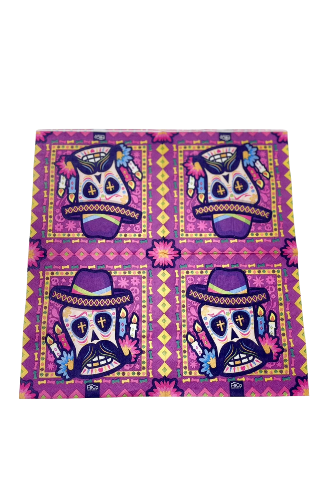 Pack 12 Servilletas Para Fiestas Evento Cumpleaños Catrina Calacas