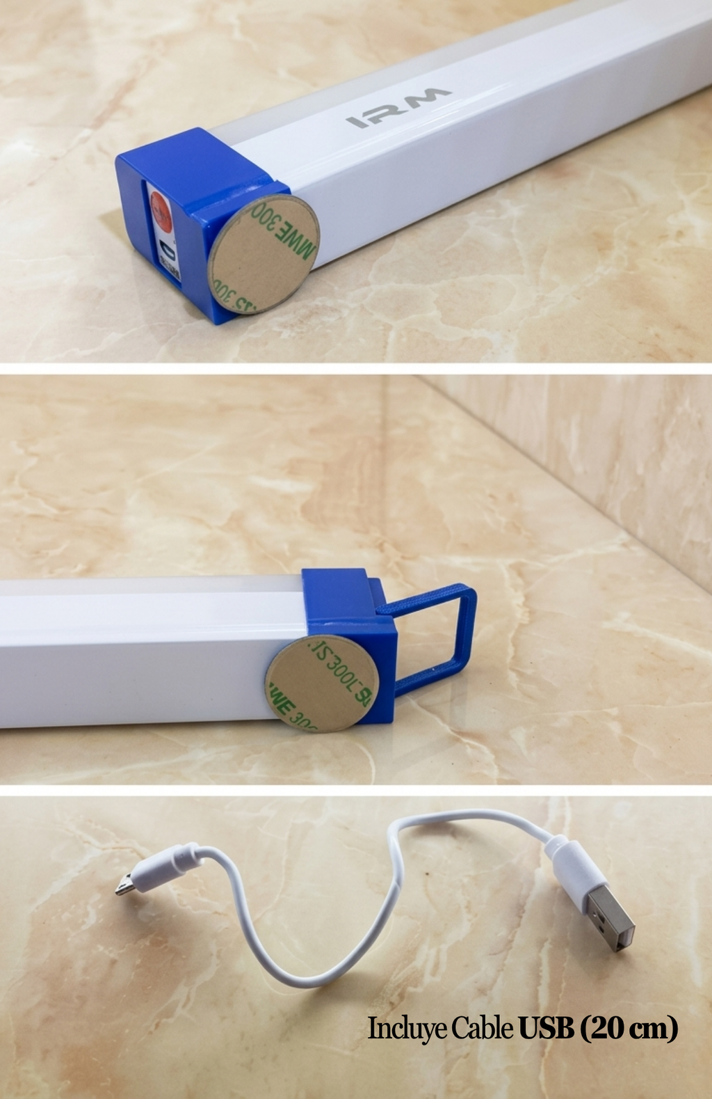 Luz De Emergencia Led Recargable 72cm Tubo Portátil USB