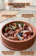 Plato Antiansiedad Estrellitas Comedero Lento Mascotas