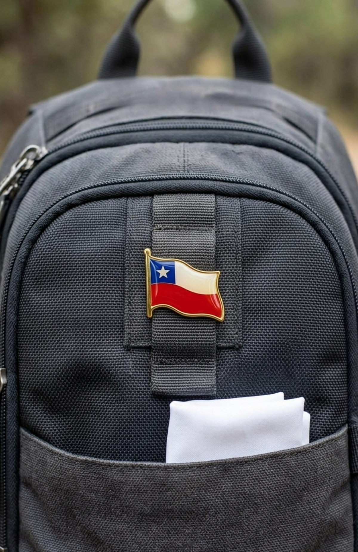 Pack 12 Piochas Pin Bandera Chile Metalica Boton Broche