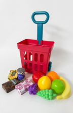 Carrito Compras Juguete Para Niños Con Frutas Y Alimentos