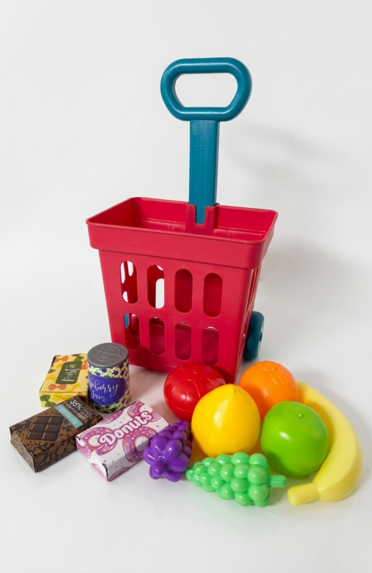 Carrito Compras Juguete Para Niños Con Frutas Y Alimentos