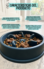 Plato Antiansiedad Estrellitas Comedero Lento Mascotas