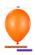 Globos De Látex Halloween Negro Naranja Y Morado 48 Piezas