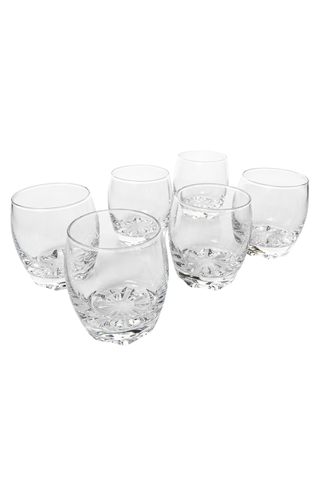 Set De 6 Vasos De Vidrio Bajos Allegra Nápoles 290ml