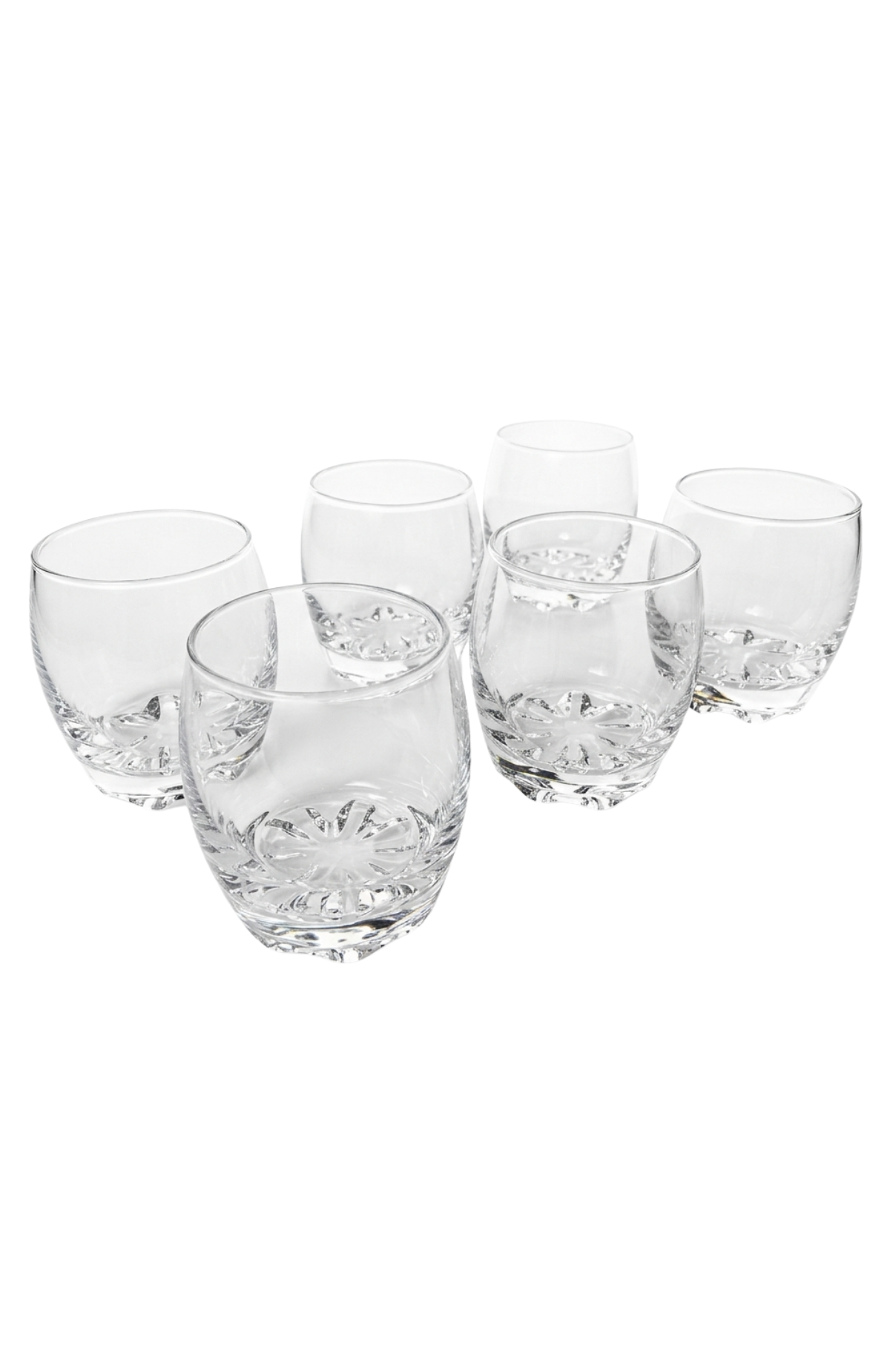 Set De 6 Vasos De Vidrio Bajos Allegra Nápoles 290ml