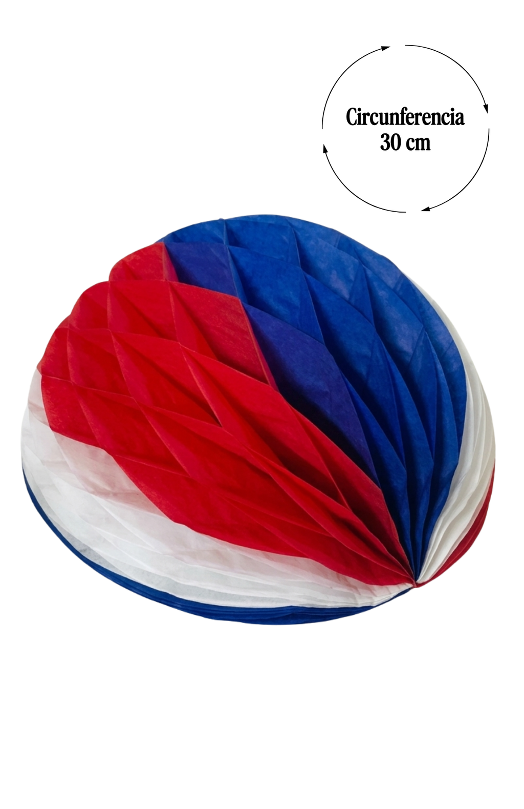 Pack 3 Esferas Tricolor 30cm Decoración Para Fiestas Patrias
