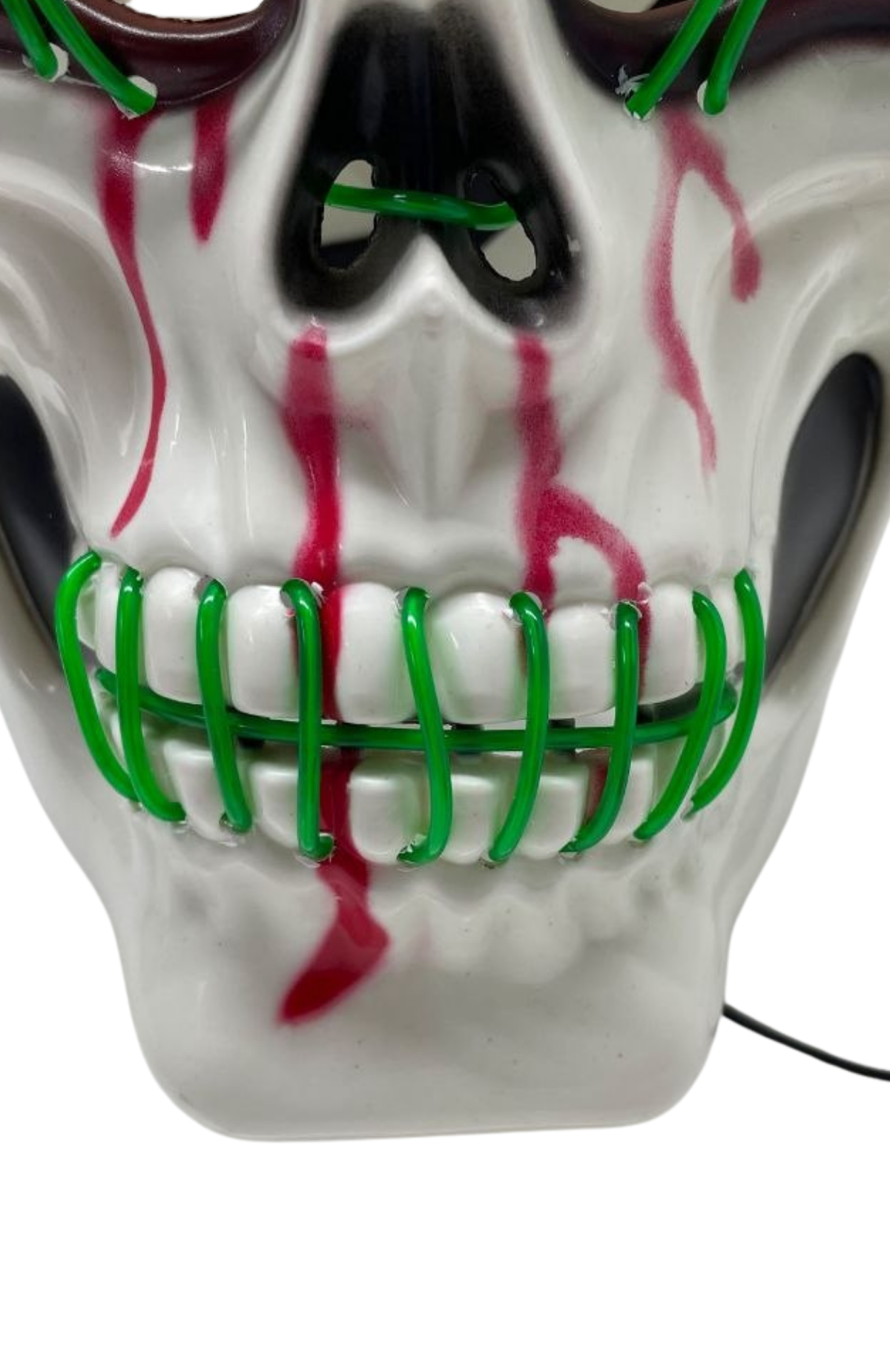 Máscara La Purga Led Calavera Disfraz Halloween Fiesta + Baterías De Obsequio
