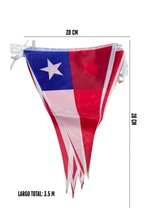 Pack 3 Guirnalda Fiestas Patrias Banderines 20x28 Cm - 3.5 M