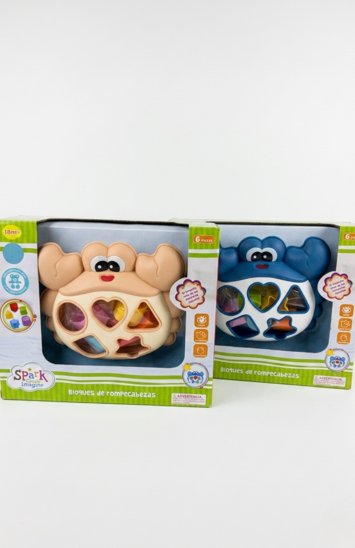 Juguete Didactico Encaje Cangrejo Bloques Figuras Bebes 18m+