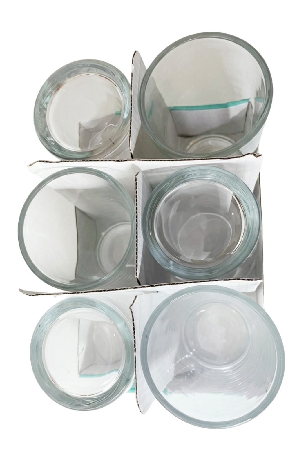 Set De 6 Vasos De Vidrio 250ml Casa Bonita Cristalería Hogar