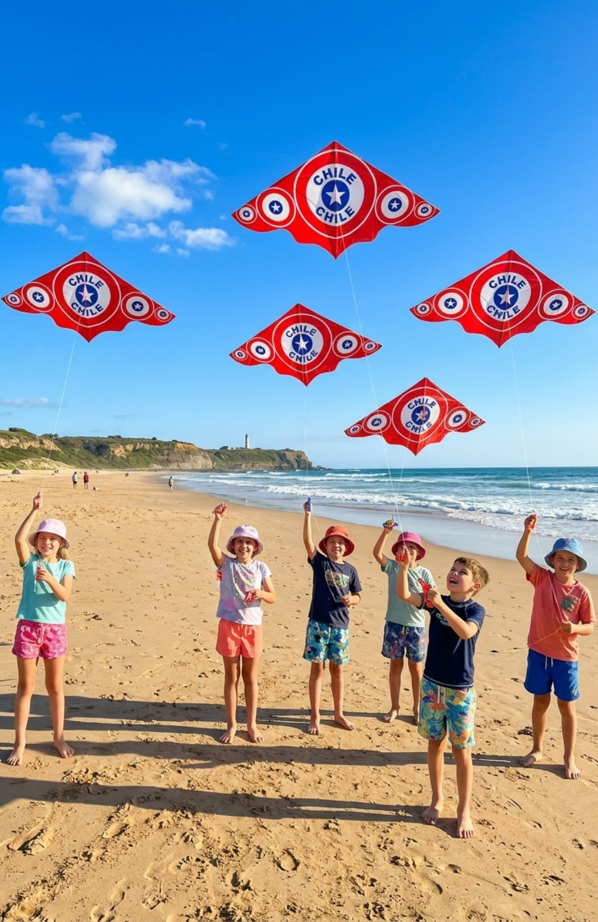 Pack 6 Cometas Bandera Chile Volantín Fiestas Patrias Chile
