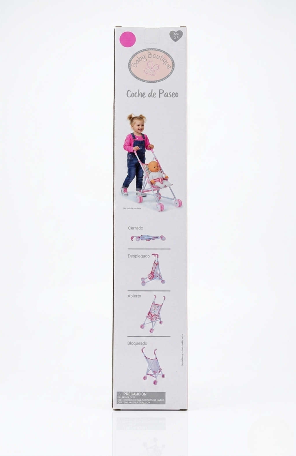Coche De Juguete Para Muñecas Paseador Plegable Rosa