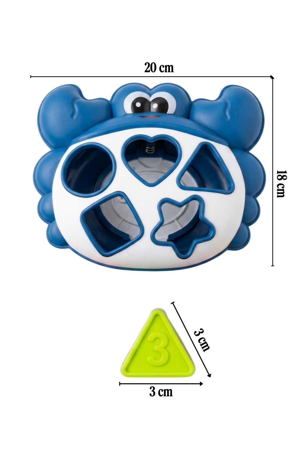 Juguete Didactico Encaje Cangrejo Bloques Figuras Bebes 18m+