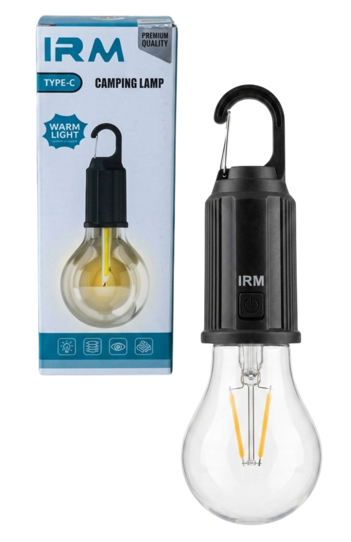 Lámpara Ampolleta Led Colgante Camping Recargable Usb Tipo C