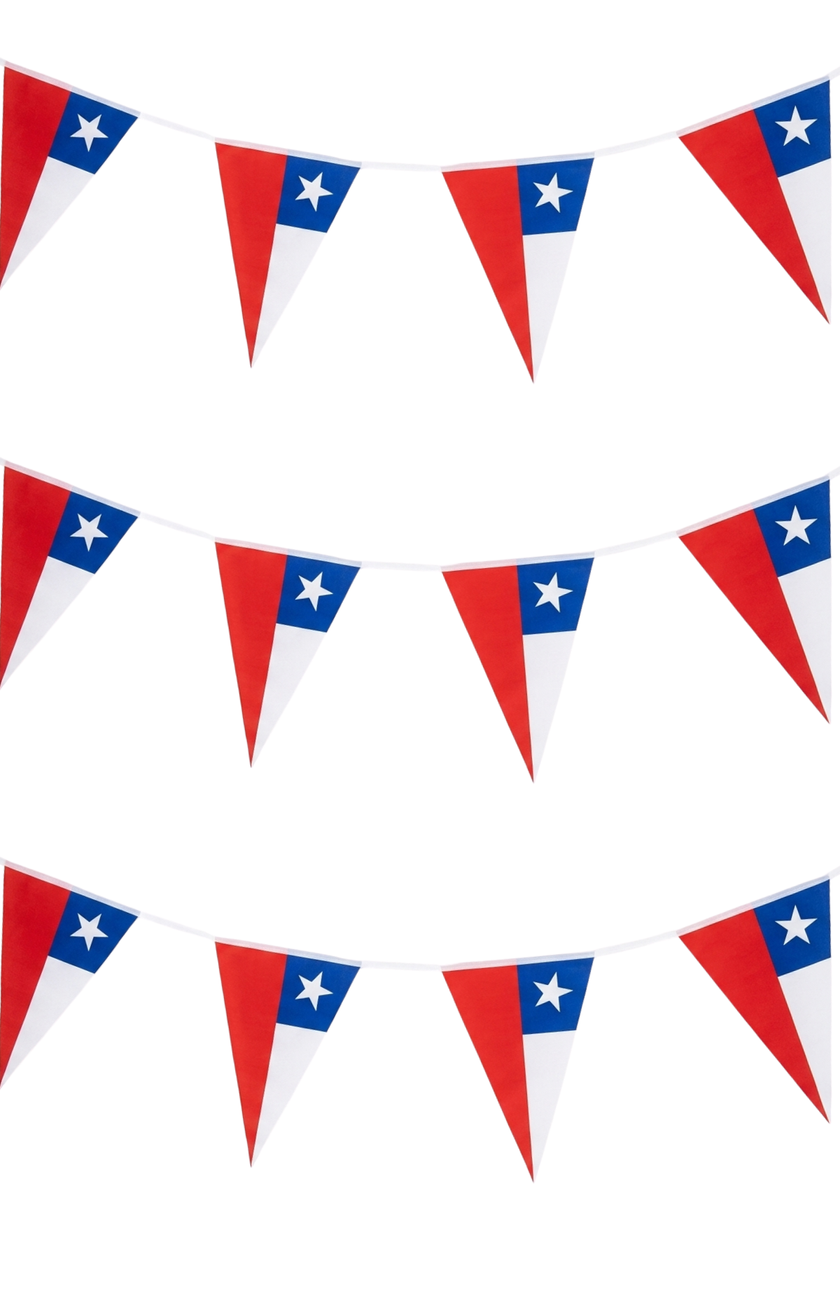 Pack 3 Guirnalda Fiestas Patrias Banderines 20x28 Cm - 3.5 M