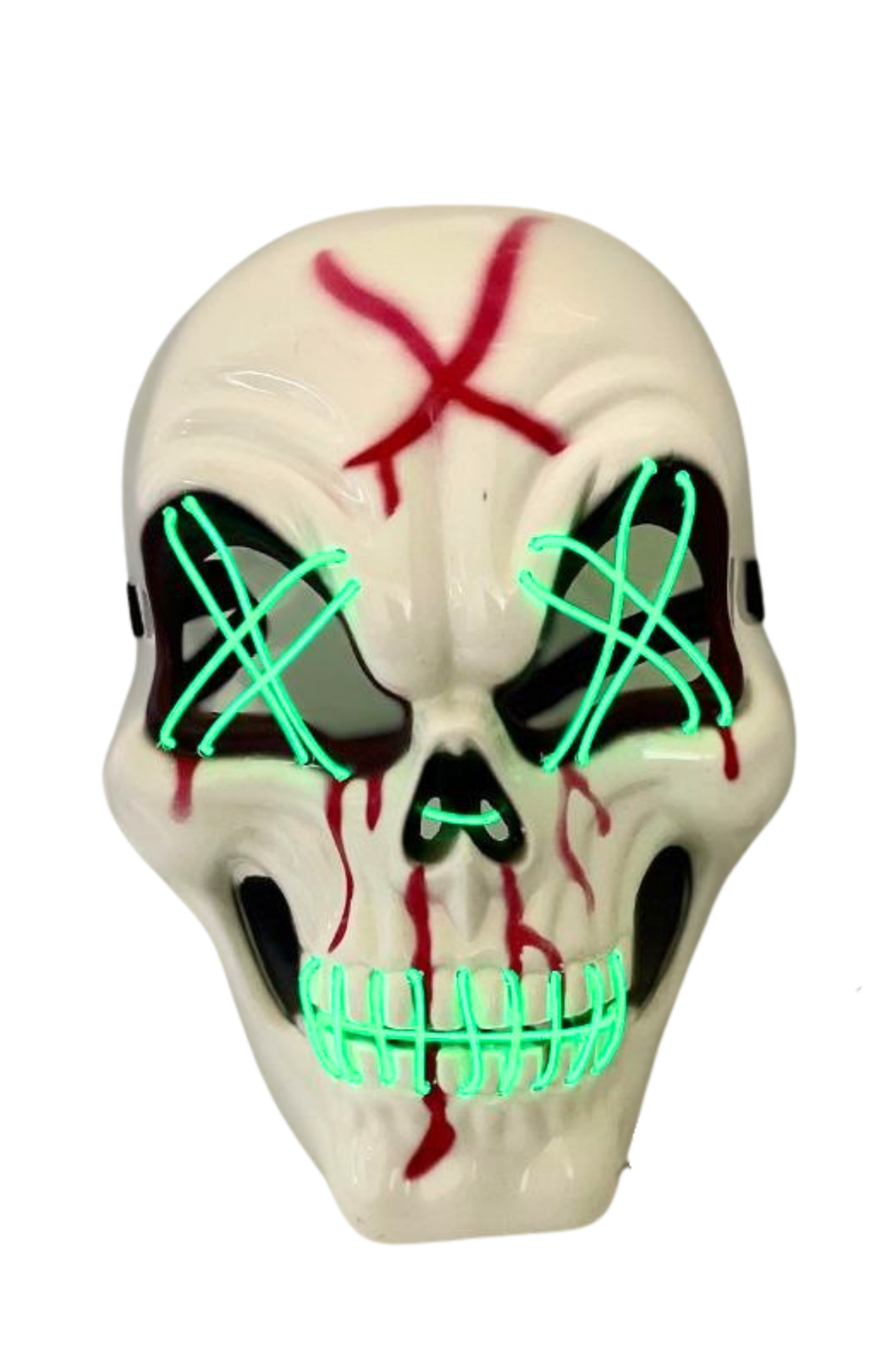 Máscara La Purga Led Calavera Disfraz Halloween Fiesta + Baterías De Obsequio