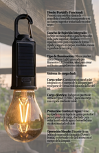 Lámpara Foco Led Colgante Camping Recargable Usb - Solar