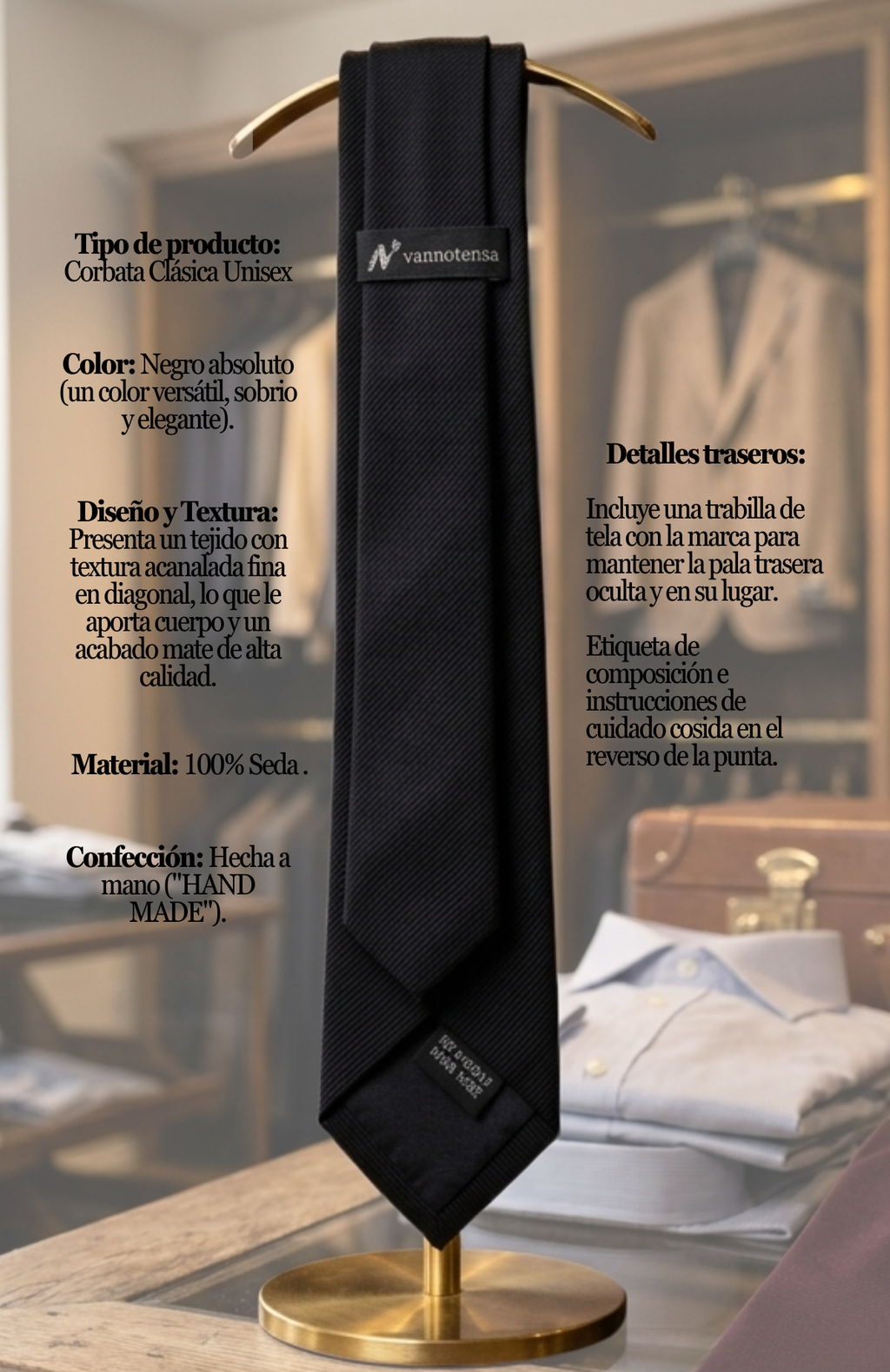 Corbata Elegante Para Hombre Mujer Vestuario Seguridad