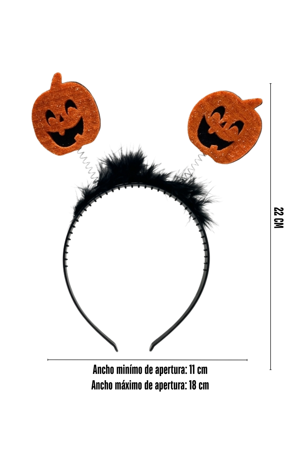 Cintillo Diadema Calabazas Resortes Halloween Disfraz Fiesta