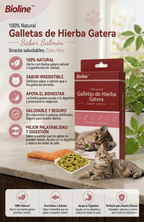 Pack 6 Snack Bioline Para Gato Con Catnip Y Salmón / Bacalao 80 G