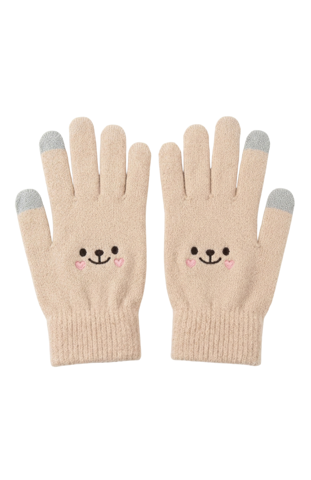 Guantes Táctiles Lana Térmicos Osito Para Niñas 6 A 10 Años