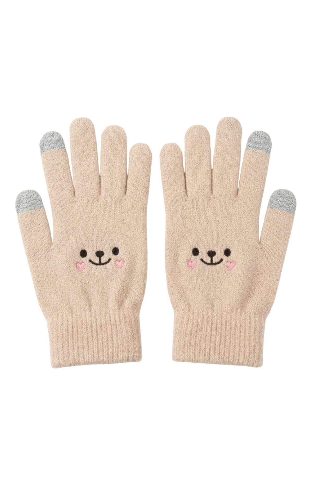 Guantes Táctiles Lana Térmicos Osito Para Niñas 6 A 10 Años