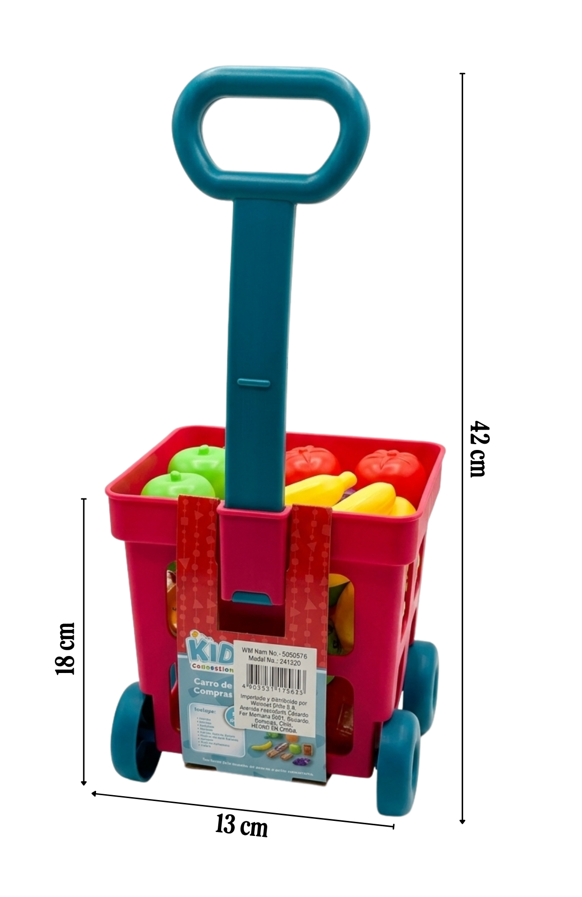 Carrito Compras Juguete Para Niños Con Frutas Y Alimentos