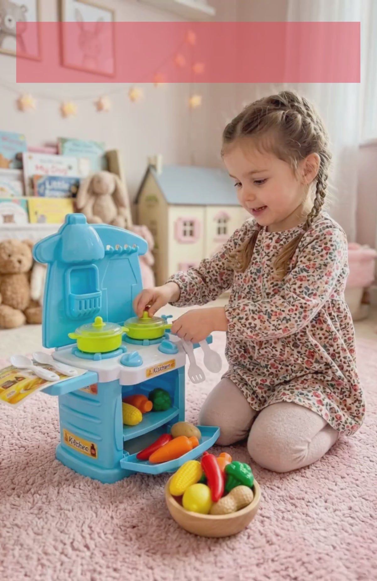 Cocina Infantil Kid Connection Con Accesorios Juguete Niños