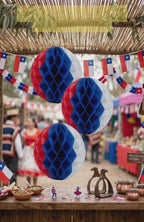 Pack 3 Esferas Tricolor 30cm Decoración Para Fiestas Patrias